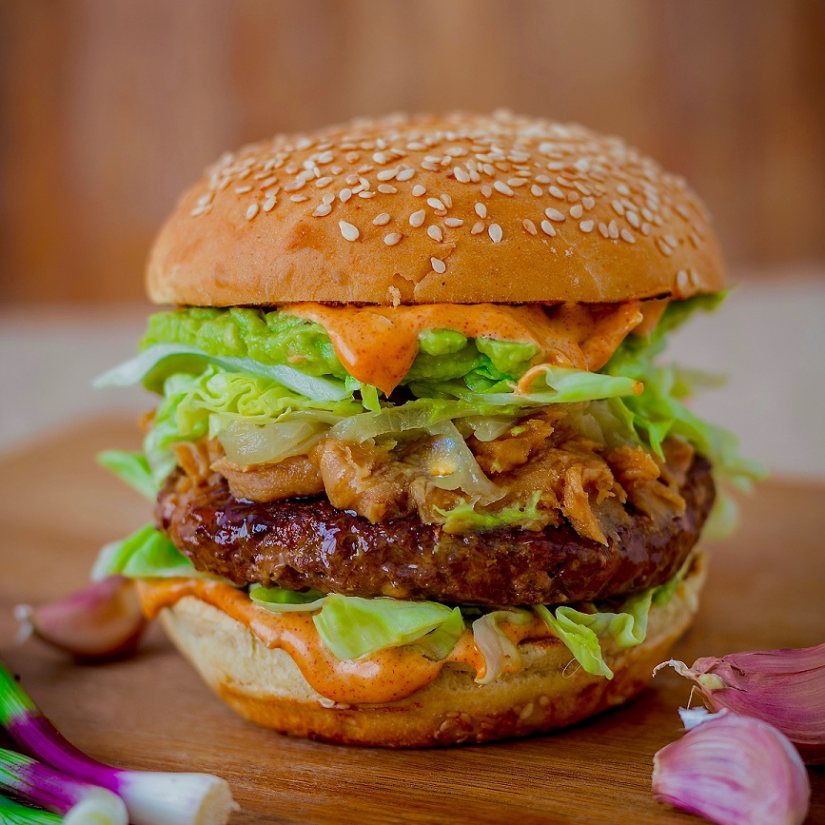 Spicy Peanut Butter Burger Recipe: Veggie
