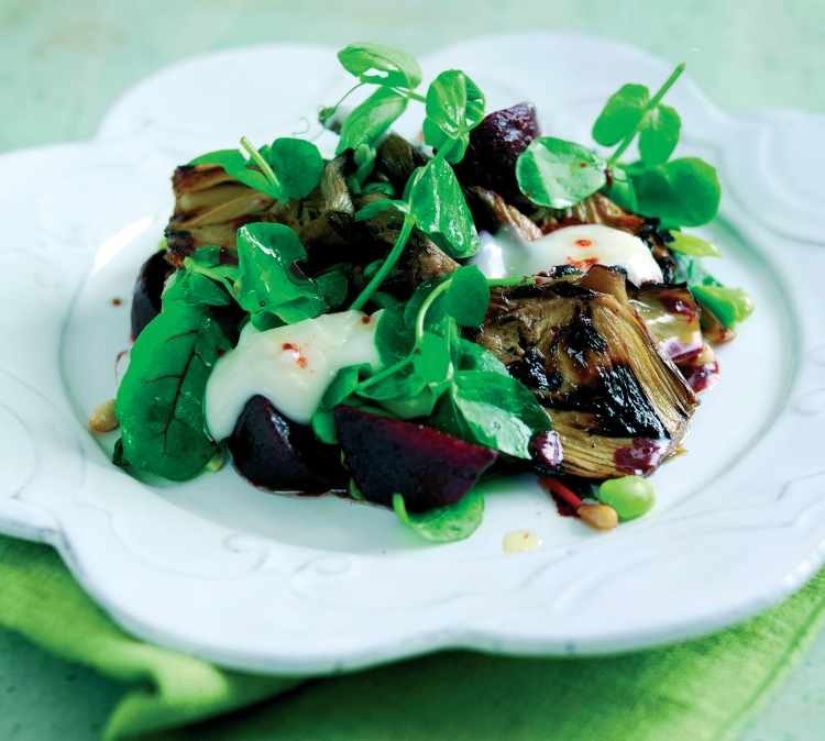 Goat’s Camembert Salad with Beetroot and Artichoke Goat’s Camembert Salad with Beetroot and Artichoke