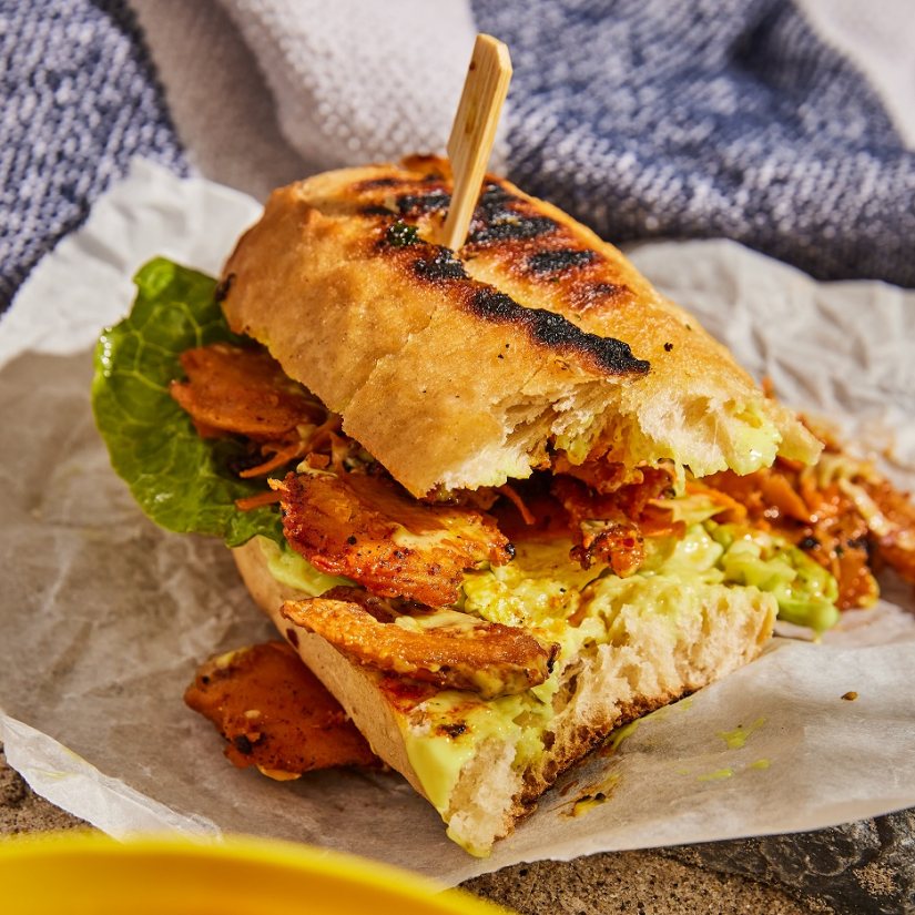 Like Chicken Curry Sandwich Recipe: Veggie