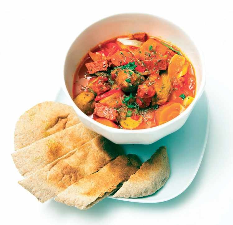 Spicy Sausage and Chorizo Style Casserole Recipe: Veggie