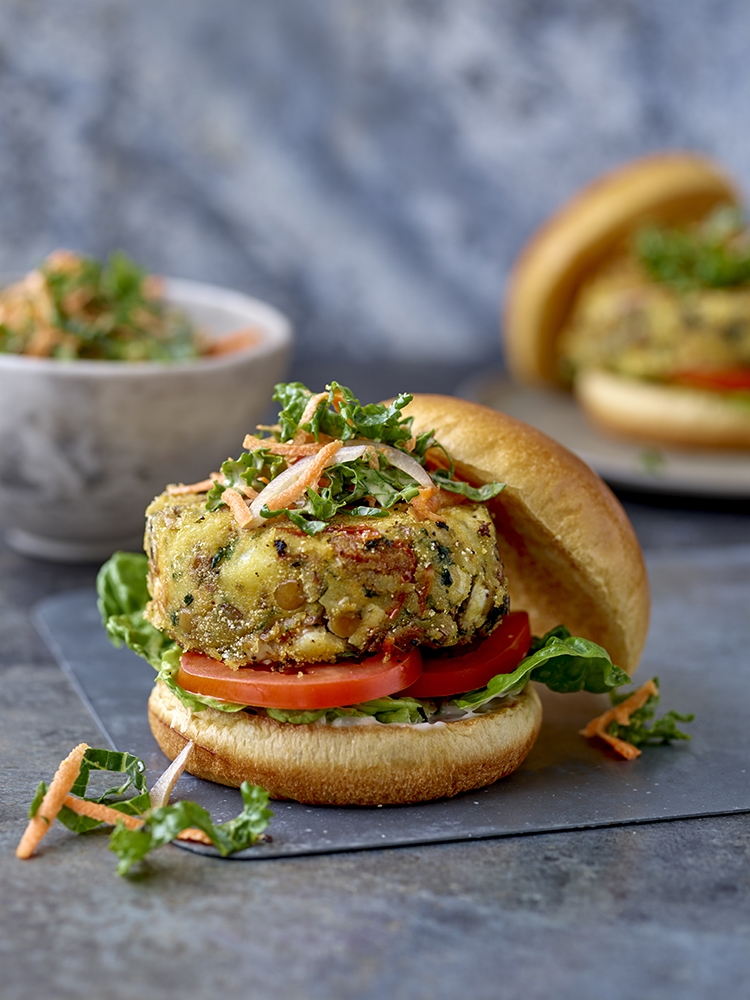Jersey Royal, Lentil and Feta Burgers Jersey Royal, Lentil and Feta Burgers