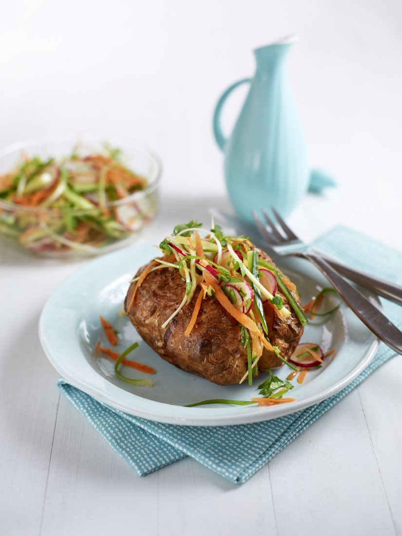 Asian slaw baked potato Recipe: Veggie