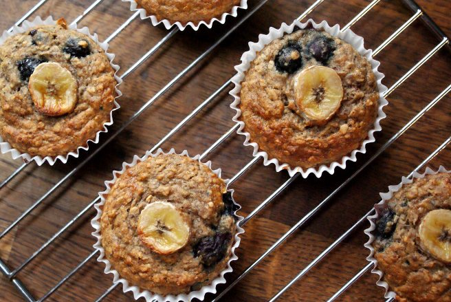 Banana & Blueberry Breakfast Muffins Recipe: Veggie