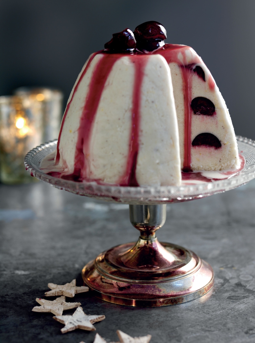 Christmas Spiced Cherry Ice Cream Bombe