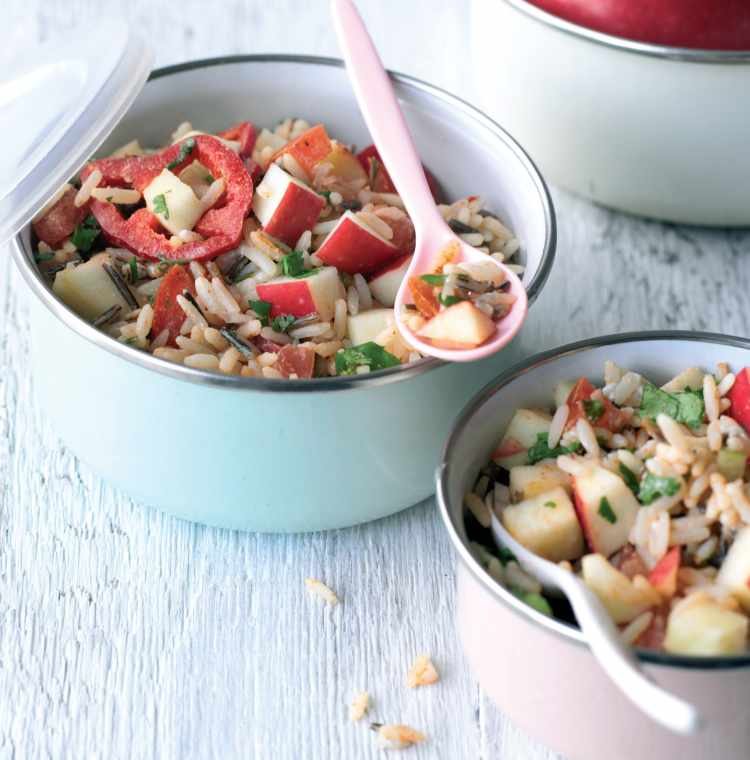 Chilean Spicy Apple Rice Salad Recipe: Veggie