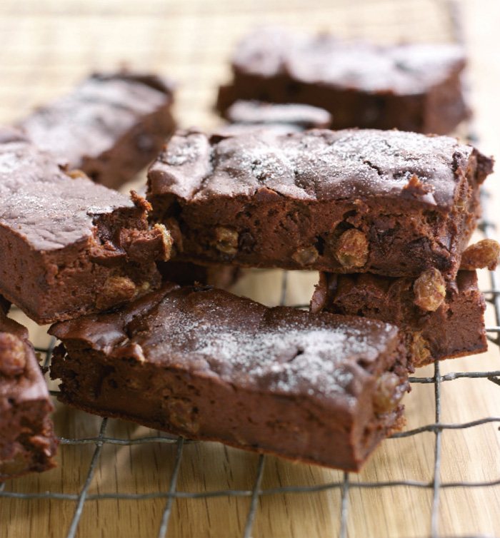 Chocolate and Sultana Brownies Recipe: Veggie