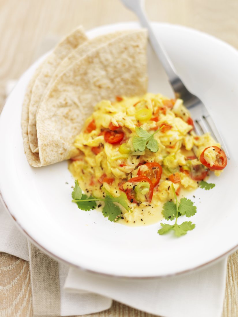 Gizzi Erskine’s Two Minute Indian Scrambled Eggs Recipe: Veggie