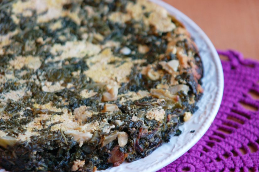 Tofu Frittata with Curly Kale Recipe: Veggie