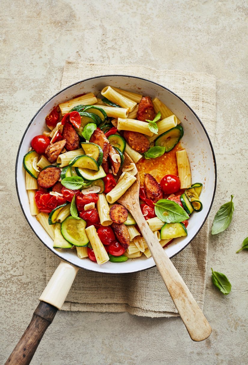 Vegan Sausage Pasta Recipe: Veggie