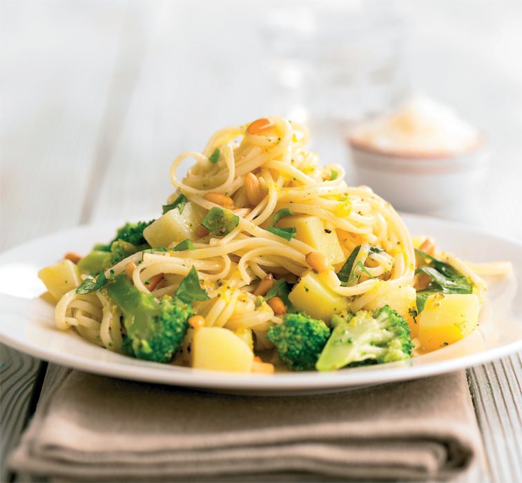 Linguine with Potatoes and Broccoli Recipe: Veggie