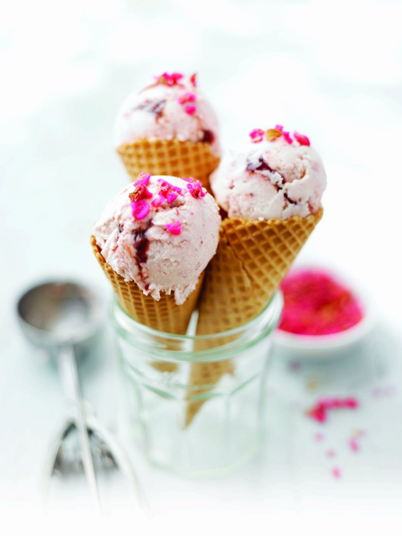 Strawberry Ripple Ice Cream Recipe: Veggie