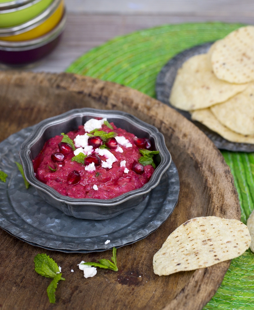 Minted Beetroot and Feta Dip