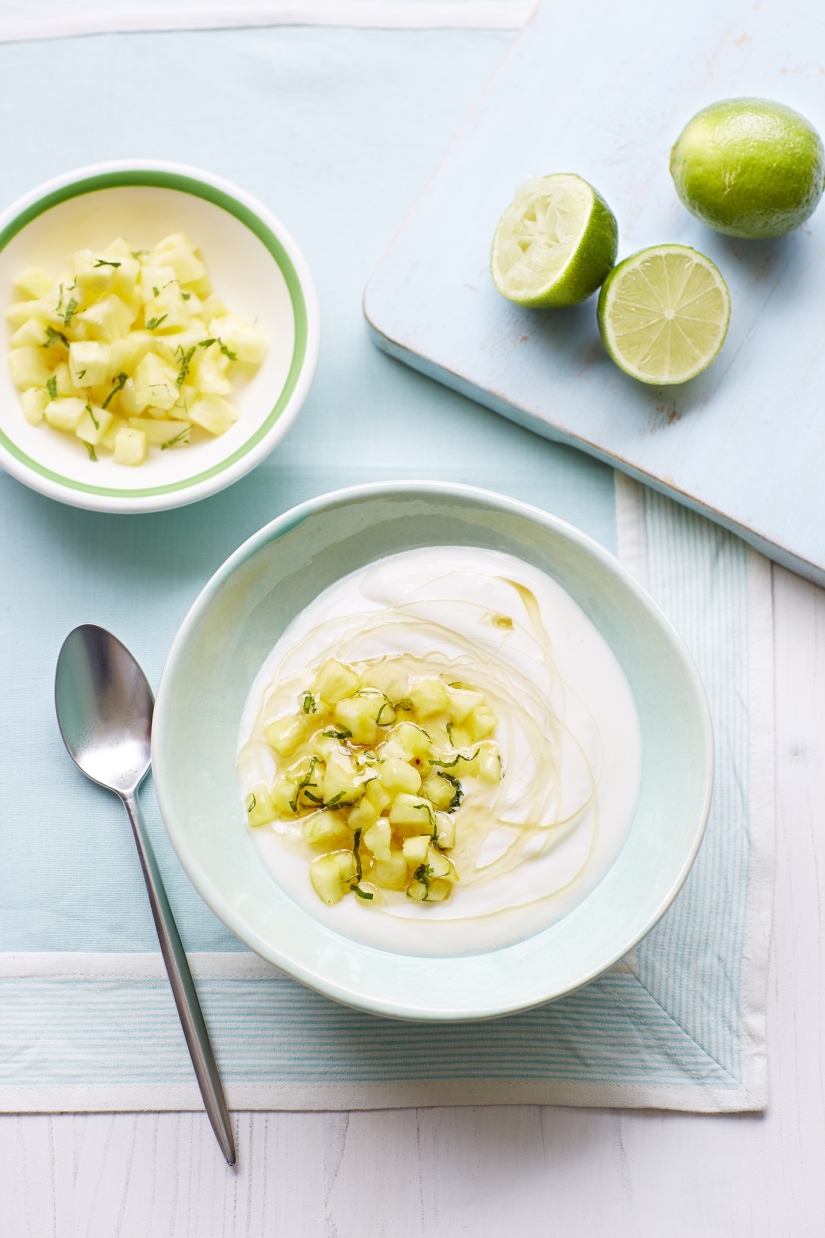 Creamy Coconut Goodness with Pineapple and Mint Salsa