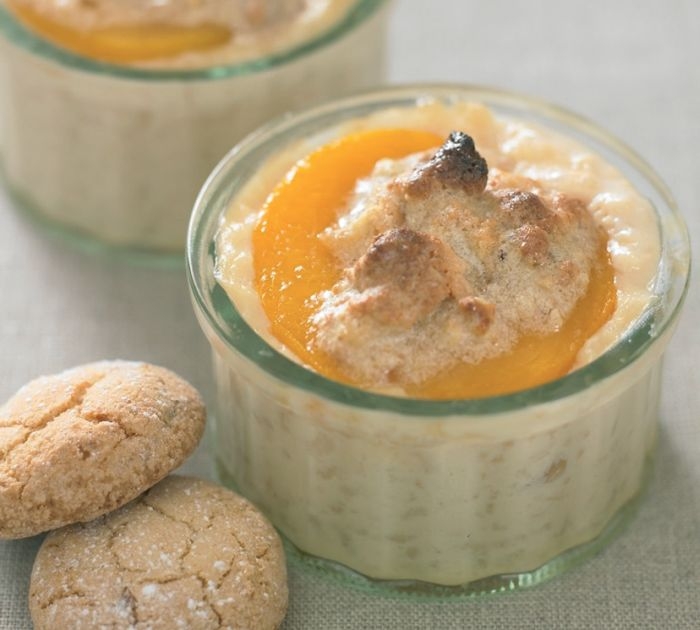 Amaretto Peaches with Sweet Vanilla Rice Amaretto Peaches with Sweet Vanilla Rice
