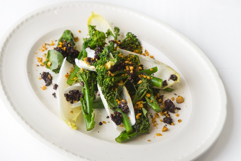 Tenderstem with Black Garlic, Poppy Seeds and Olive Dressing