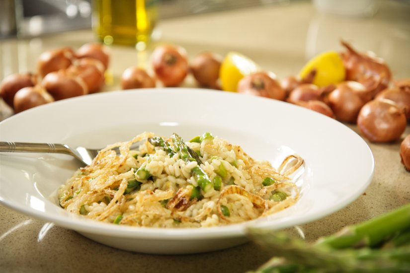 Asparagus & Shallot Risotto Recipe: Veggie