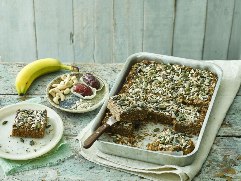 Banana, Almond and Date Seed Bars