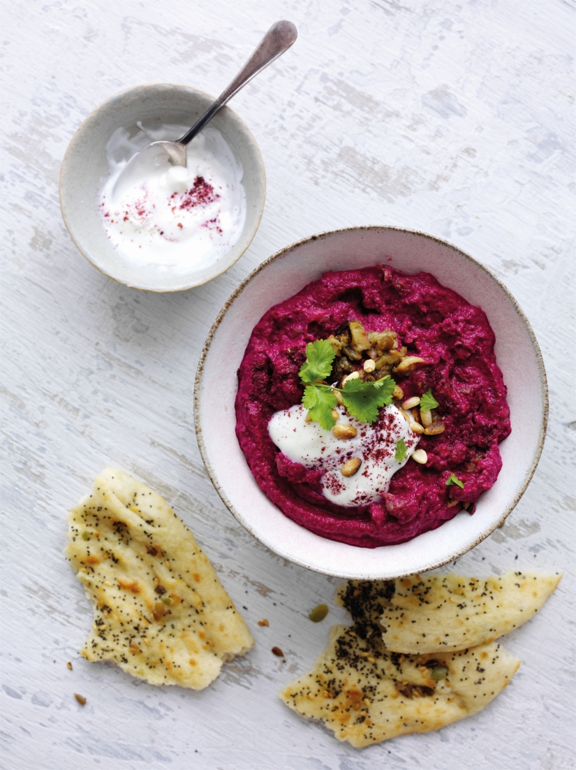 Dan Doherty’s Mild Malt Beetroot Dip with Feta, Sesame & Lime