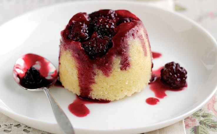 Blackberry and Coconut Steamed Puddings Recipe: Veggie