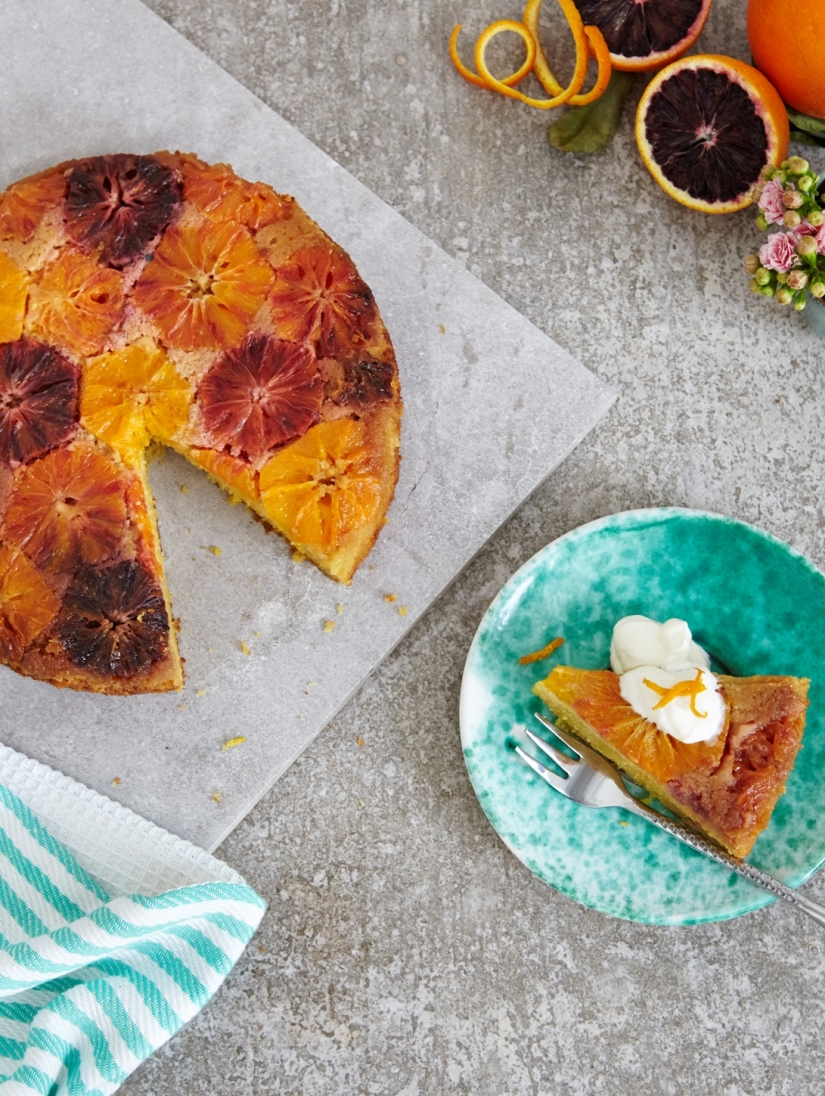 Blood Orange Polenta Cake