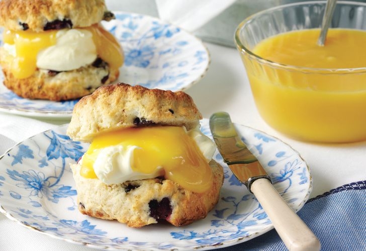 Blueberry and Lemon Curd Scones