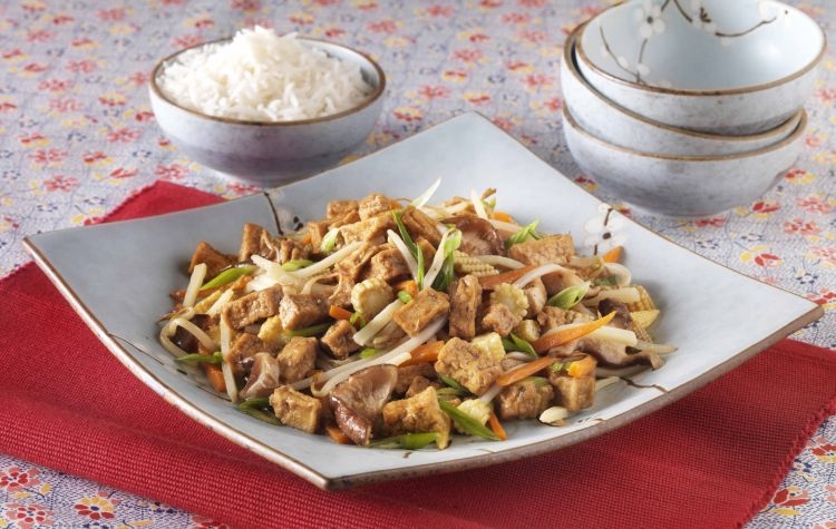 Buddha’s Stir Fry Vegetables with Marinated Tofu