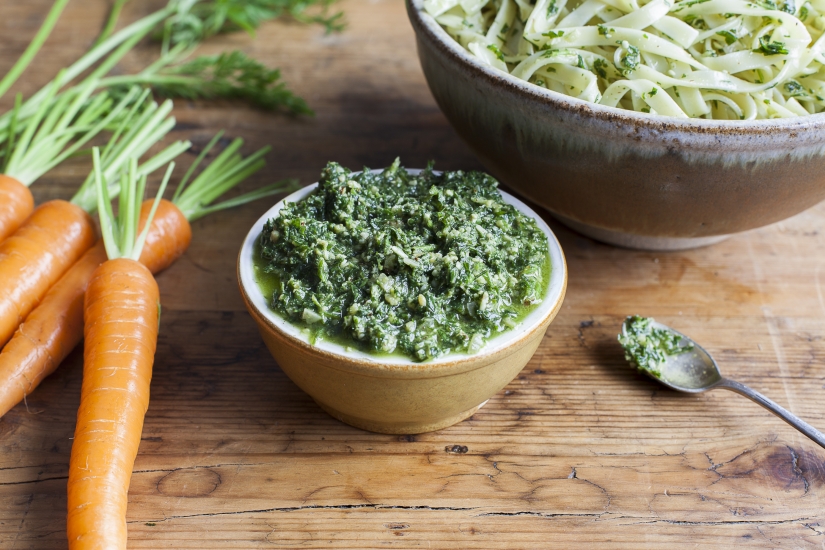 Carrot Top Pesto