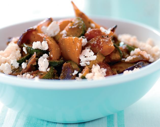 Cheat’s Feta and Roasted Veg Couscous Recipe: Veggie