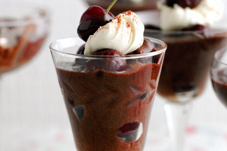 Cherry Brandy and Chocolate Mousses Recipe: Veggie