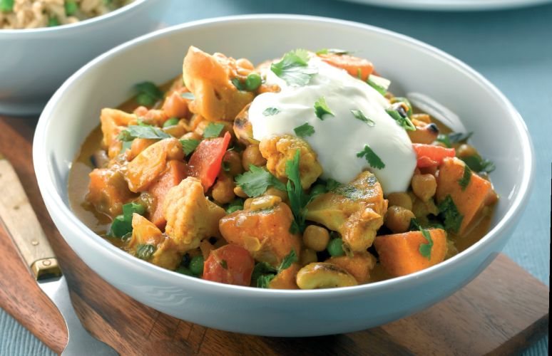 Chickpea and Cashew Korma Recipe: Veggie