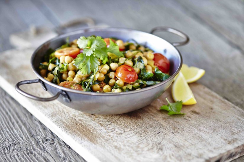 Quick Chickpea, Spring Green and Coconut Curry Recipe: Veggie