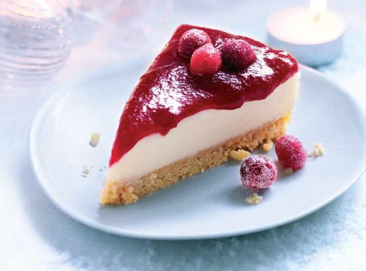 Christmas Cranberry Cheesecake Recipe: Veggie