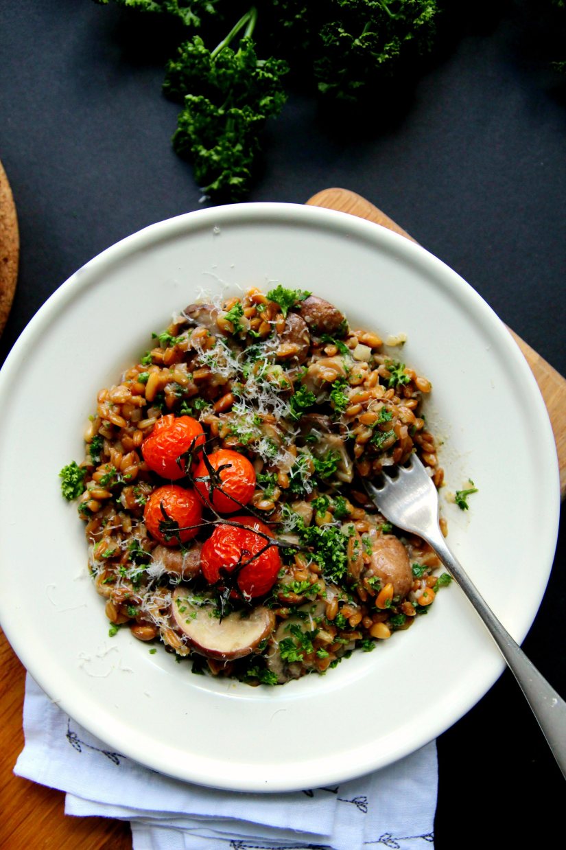 Aine Carlin’s Creamy Spelt and Mushroom Risotto Recipe: Veggie