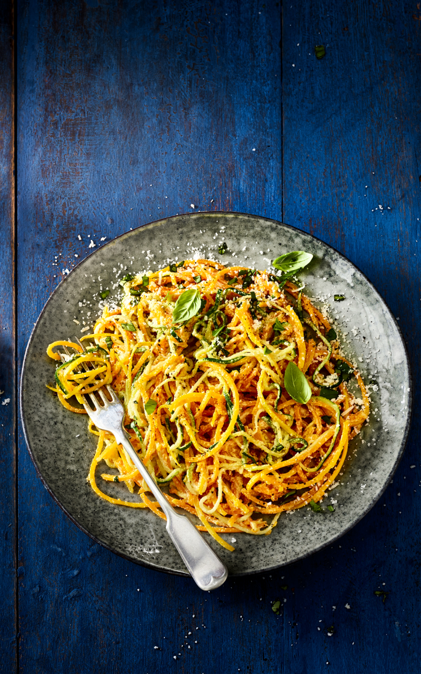 Creamy Butternut Squash & Courgette Noodles with Cashew Sauce
