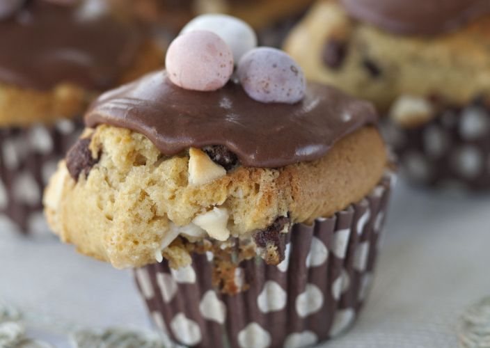 Chocolate Chip Easter Muffins Recipe: Veggie