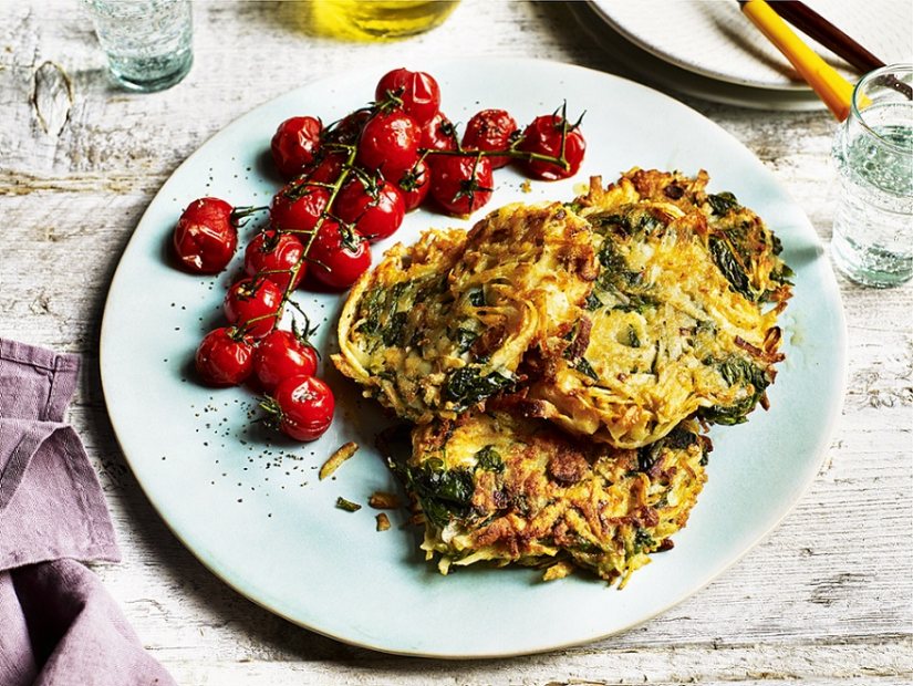 Feta & Spinach Potato Rosti Recipe: Veggie