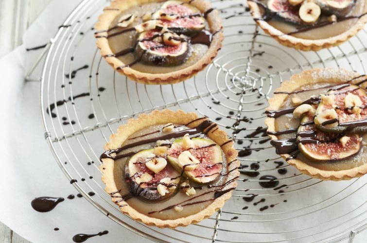 Hazelnut and Fig Tarts Recipe: Veggie