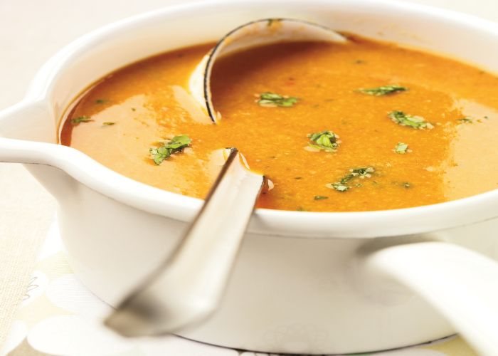 Fresh Tomato & Wholemeal Bread Soup Recipe: Veggie