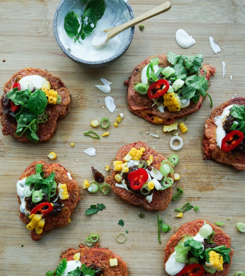 Sweetcorn, Turmeric and Chickpea Fritters
