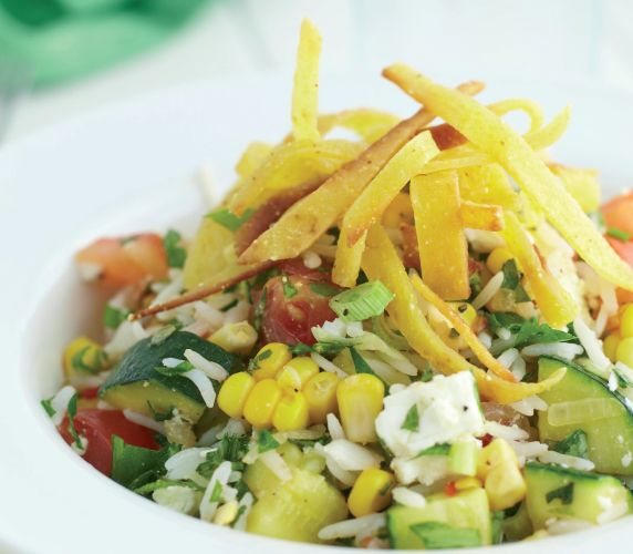 Green Rice Salad Recipe: Veggie