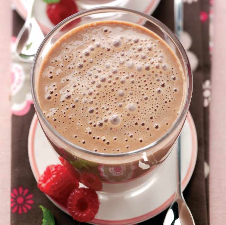 Hot Chocolate & Raspberry Breakfast Shake