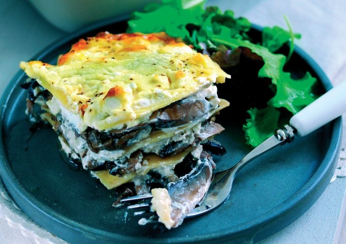 Lasagne with Mushrooms and French Goat’s Cheese