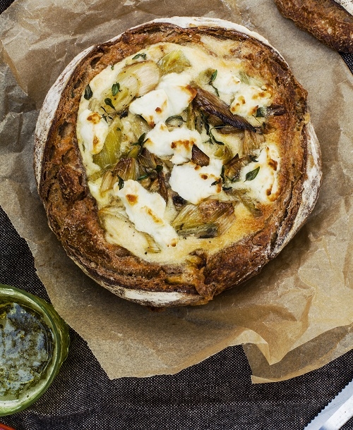 LEEK AND GOAT’S CHEESE PICNIC LOAF