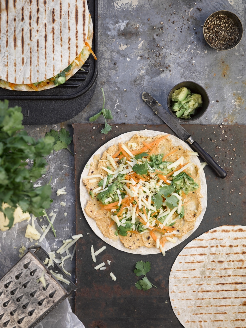 SMOKED CHIPOTLE, AVOCADO, CARROT AND CHEESE QUESADILLA SMOKED CHIPOTLE, AVOCADO, CARROT AND CHEESE QUESADILLA