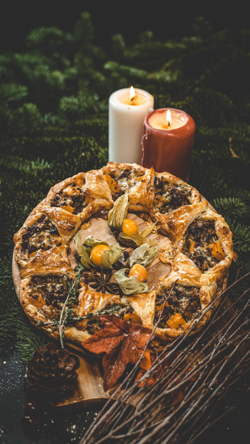 Meat-Free Spiced Festive Wreath Recipe: Veggie