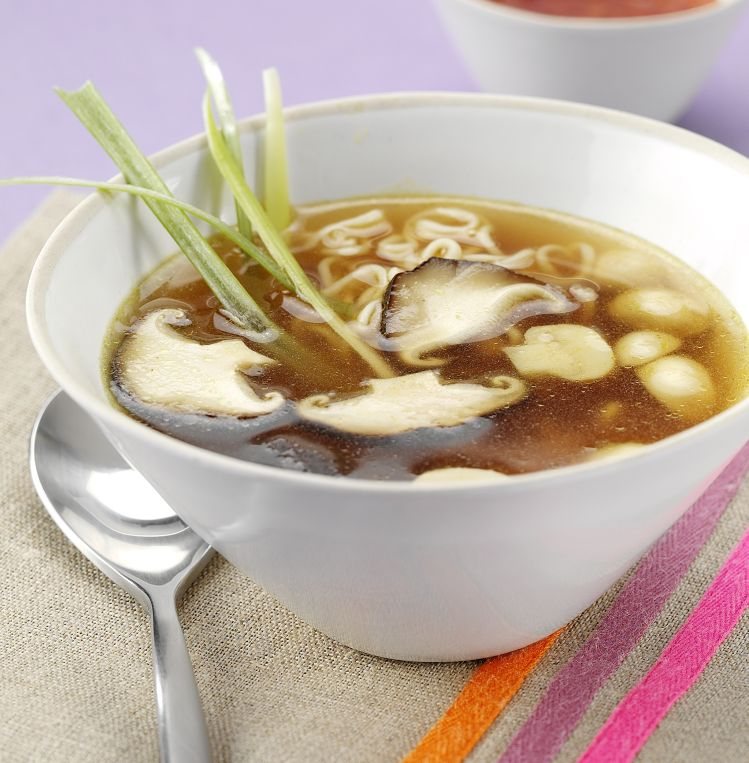 Mushroom and Noodle Soup Recipe: Veggie
