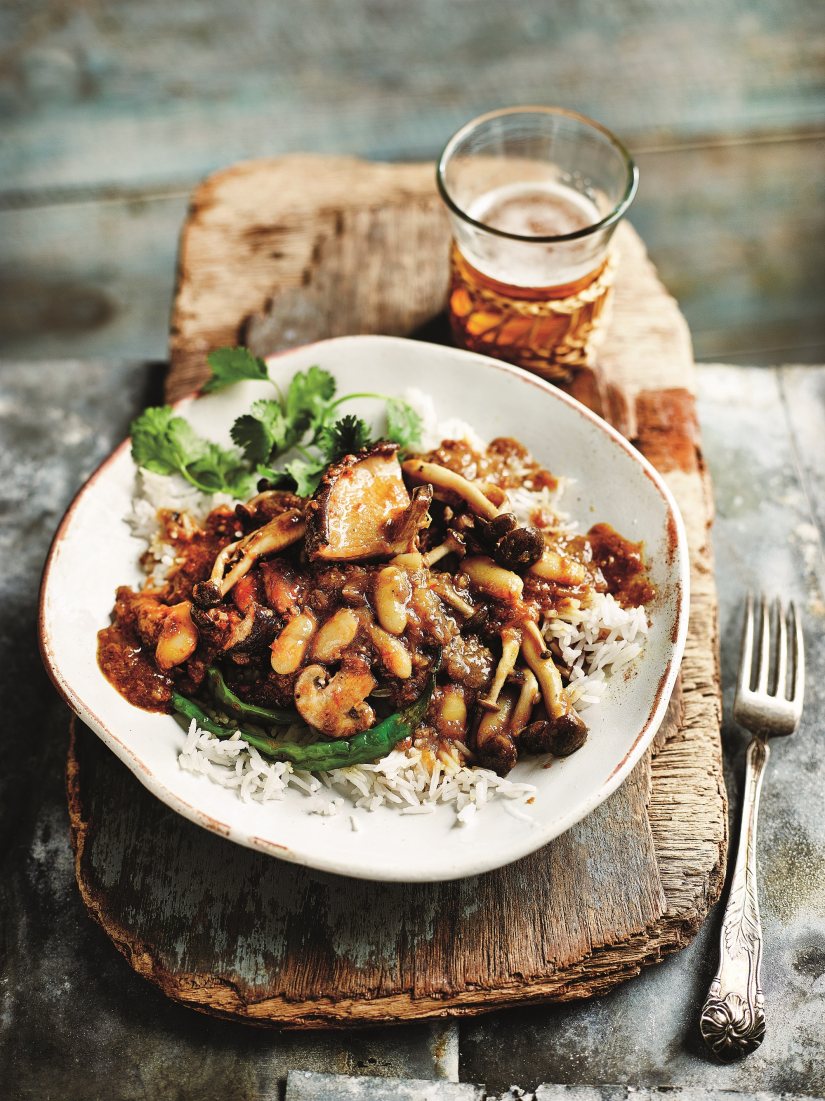 Anjum Anand’s Mushroom and Bean Caldine Recipe: Veggie