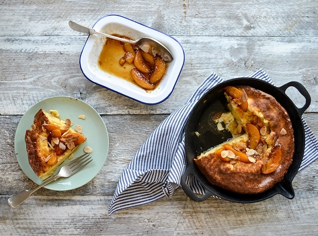 Caramelised Peach Dutch Baby