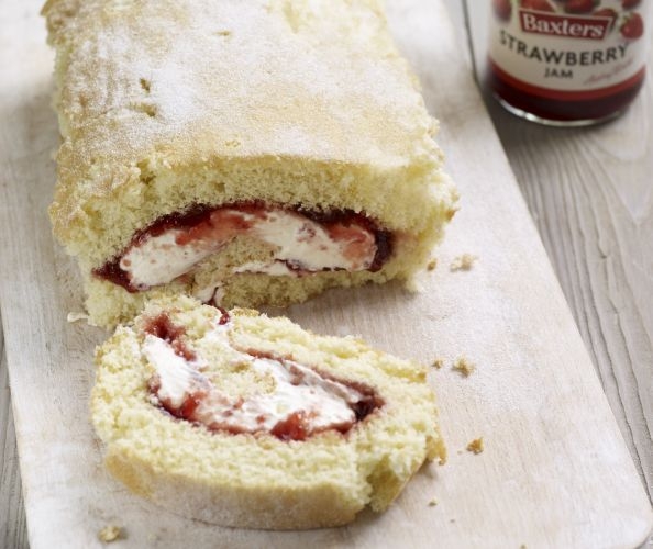 Swiss Roll with Strawberry Conserve