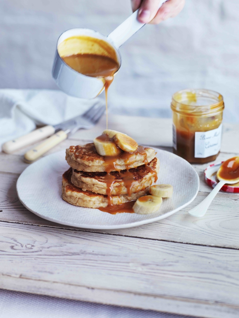 Toffee Apple and Banana Pancakes